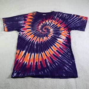 Vintage Sundog Shirt Mens Large Purple Spiral Tie Dye Psychedelic Made USA 90s